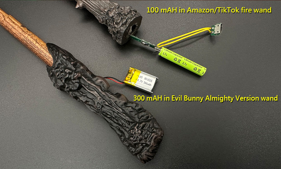  Harry Potter wand shoots fire - Battery comparison