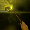 A Harry Potter wand that shoots fire - yellow smoke