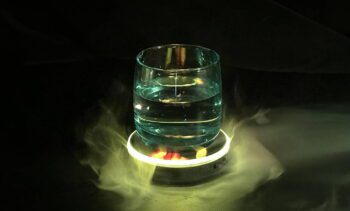 Drinking Coaster - flame tiger -yellow light smoke