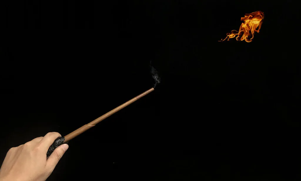 A Harry Potter fire wand