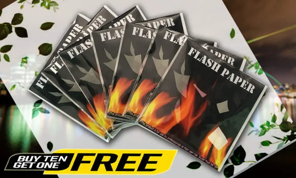 Flash paper packs, buy ten get one free