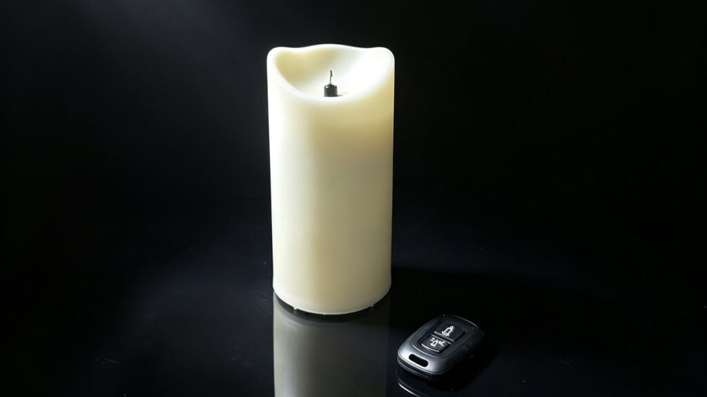 Self lighting candle with its remote control